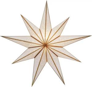 mitienda Papiersterne Papierstern starlightz bianco m white/gold glitter