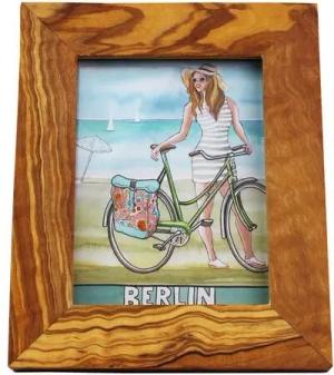 Mitienda Shop Bilderrahmen aus Olivenholz 11,5cm x 8,5cm Fotorahmen