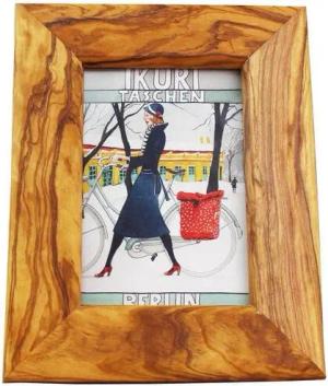 Mitienda Shop Bilderrahmen aus Olivenholz 13,5cm x 9cm Fotorahmen