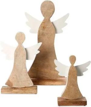 Mitienda Shop Engel Holz Weihnachtsdeko 21cm