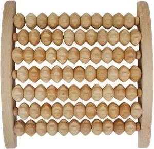 Mitienda Shop Fußmassagegerät aus Holz mit Rollen, symmetrisch