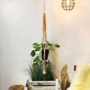 Mitienda Shop Makramee Blumenampel aus Jute gelb