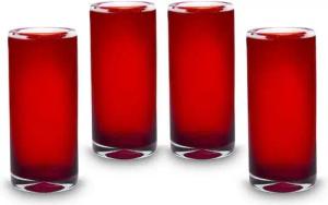 Mitienda Shop Mundgeblasene Trinkgläser 4er Set Rubi rot 650ml