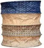 Mitienda Shop Papierlampenschirm Amrum - Lokta Pendelleuchte natur-schwarz