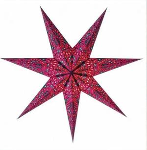 Mitienda Shop Papierstern Indira fuchsia Weihnachtsstern aus Recyclingpapier