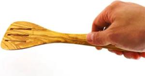 Mitienda Shop Pfannenwender aus Olivenholz mit Rillen