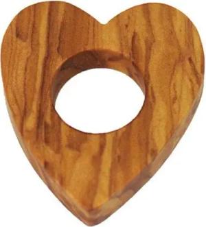 Mitienda Shop Serviettenring aus Olivenholz, Eierbecher Herz