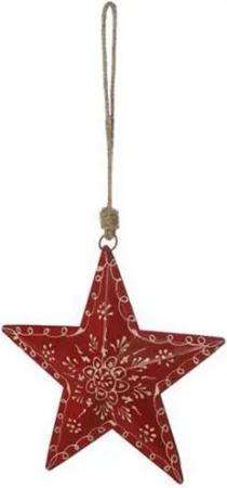 Mitienda Shop Sternhänger mit Muster - Weihnachtsdeko 27cm