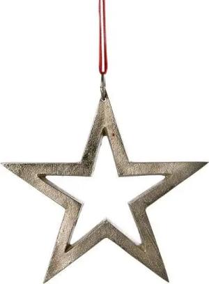 Mitienda Shop Sternhänger silber, Weihnachdeko zum Aufhängen