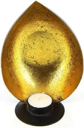 Mitienda Shop Teelichthalter aus Eisenblech Muschel gold