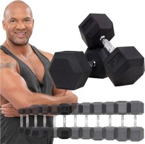 Miweba Sports Hantel-Set Premium Hexagon Kurzhantel Set HGH100 - 7 verschiedene Varianten, (2er-Set, Hantelpaar, Gusseisen-Kern, kreuzgerändelte Struktur, konische Form), Hantelgewichte Gewichte Fitness Sport Hantel Kurzhantel Set