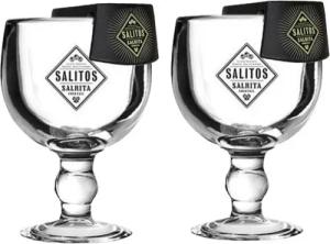 Mixcompany Flaschenhalter SALITOS Salrita Cocktailglas Set – 2 Gläser + 2 Flaschenhalter