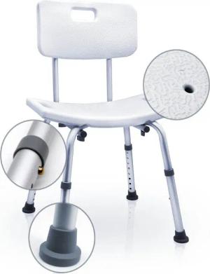 MOBILITY Plus+ Duschhocker, belastbar bis 136 kg, - höhenverstellbar - Duschsitz für Badezimmer - rutschfest & stabil