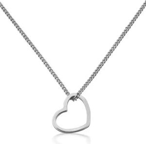 modabilé Kette mit Anhänger Halskette mit Herzanhänger, Damen Herzkette Sterling Silber 925, Frauen, Made in Italy