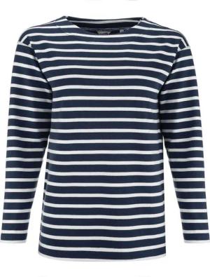 modAS Langarmshirt 2500D Damen Bretonisches Shirt U-Boot Ausschnitt - Ringelshirt Baumwolle