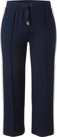 Modern Jogg-Pants Marine mit seitlichem Streifen