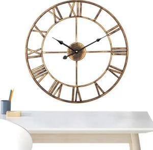 MODFU Wanduhr 50 cm Metall Uhren Große Wanduhr Retro Küchenuhr Lautlos Uhr (Ohne Tickgeräusche Ohne Batterie Wohnzimmer Küche Schlafzimmer Büro)