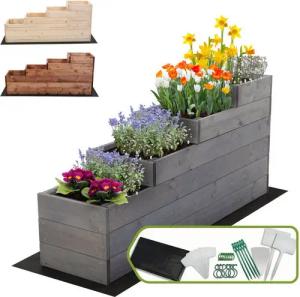 Modo24 Hochbeet ZP07 Kräuterbeet, Gartenbeet, Pflanzkasten, Blumenbeet, Gemüsegarten, für Garten und Terrasse, Kiefernholz Massivholz, Höhe 54 cm, 3 Farben