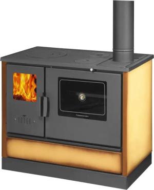 moeby24 Kaminofen Küchenofen Holzherd Kaminofen Herd Gusseisen 7,9KW BimSchV2 EEK A+, 7 kW, Küchenofen, (1-tlg), Backen / Kochen möglich