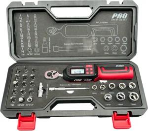 Momentschlüsselsatz – 26-teilig Digital 1,5–30 Nm 1/4"