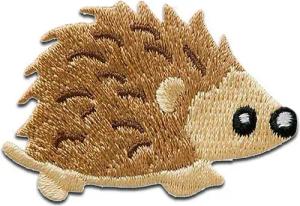 Mono-Quick Aufnäher Bügelbild, Aufbügler, Applikationen, Patches, Flicken, zum aufbügeln, Polyester, Igel Tier Kinder - Größe: 5 x 3,5 cm