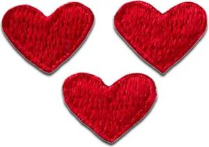 Mono-Quick Aufnäher Bügelbild, Aufbügler, Applikationen, Patches, Flicken, zum aufbügeln, Polyester, Set Herz Liebe - Größe: verschiedene Größen