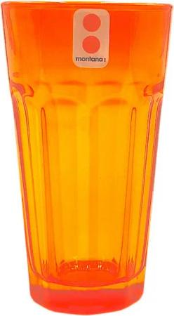montana-Glas Glas 315ml – trendiges Trinkglas in Orange, spülmaschinengeeignet & robust, 1-tlg., Modernes Farbspiel im strukturierten Design–für Genussmomente