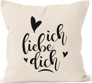 MoonWorks Dekokissen Kissenbezug Ich liebe Dich I love You Liebe Love Geschenk Frau