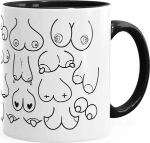 MoonWorks Tasse Kaffee-Tasse Titten-Muster Brüste Fun-Tasse Titten-Tasse Büro-Tasse MoonWorks®, Keramik