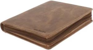 MoreThanHip Luxuriöse A5 Schreibmappe aus mattem Vintage-Ökoleder - Brighton