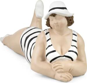 Moritz Dekofigur Badenixe Frau im Badeanzug liegend, Polyresin Figuren Deko Geschenk Geometrische TierFigur Modern Skulptur