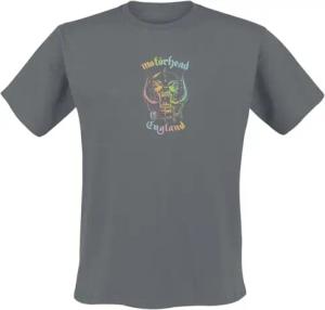 Motörhead England Rainbow Männer T-Shirt Charcoal S 100% Baumwolle Band-Merch, Bands, Nachhaltigkeit