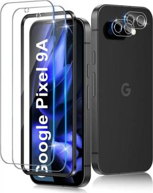 MSM Displayschutzglas 2X Schutzglas (Display + Kamera) für Google Pixel 9A Panzerfolie 9H