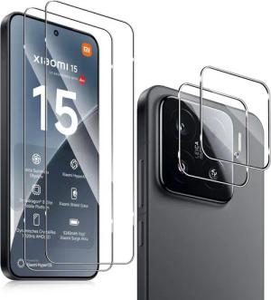 MSM Displayschutzglas 2X Schutzglas (Display + Kamera) für Xiaomi 15 Panzerfolie 9H