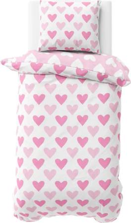 MTOnlinehandel Bettwäsche Herzklopfen Biber/ Flanell in 2 Größen, rosa pink, 100% Baumwolle, 2 teilig, Winterbettwäsche für Mädchen, kuschelig und weich