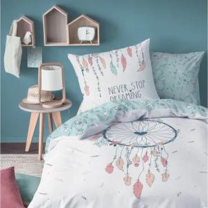 MTOnlinehandel Bettwäsche Traumfänger 135x200 + 80x80 cm, 100x135, 155x220 cm, 100 % Baumwolle, Renforcé, 2 teilig, Boho Deko fürs Schlafzimmer