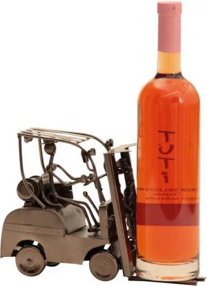 mucHome Weinflaschenhalter Gabelstapler aus Metall, Höhe 17cm Flaschenhalter Wein