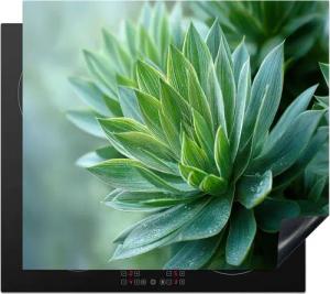 MuchoWow Herd-Abdeckplatte Blatt - Pflanze - Grün - Textur, Vinyl, (1 tlg), Abdeckplatte für Ceranfeld, Herd Inductionsmatte, 60x50 cm