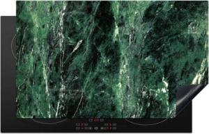MuchoWow Herd-Abdeckplatte Marmor - Smaragd - Grün - Schwarz, Vinyl, (1 tlg), Herdplattenabdeckung für Ceranfeld, Herdplatten Vinyl, 83x51 cm