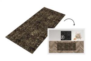 MuchoWow Küchenläufer Muster - Granit - Stein, aus Kunststoff, Küchenteppich, Läufer für Küche, Rutschfest, Küchendeko, 120x50 cm