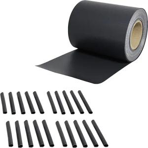 Mucola Sichtschutzstreifen 65M PVC Zaunfolie Anthrazit Sichtschutz blickdicht Doppelstabmatten, (Stück, 1-St., Stück), witterungsbeständig