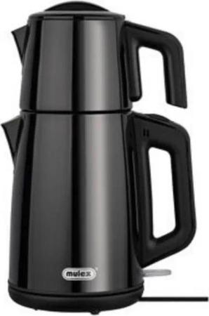 Mulex Wasserkocher 1650W 2L Tee Express Edelstahl elektr. Teemaschine Caymatik schwarz