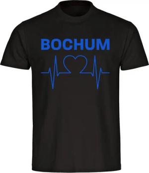 multifanshop T-Shirt Herren Bochum - Herzschlag - Männer