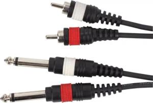 MUSIC STORE Audio-Kabel, Audiokabel, Cinch Klinke, 2m Stereo
