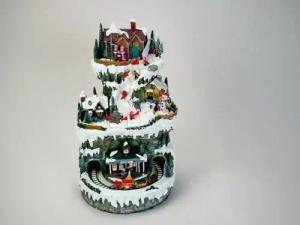 Musicboxworld Spieluhr Spieluhr - Beleuchtete Bergszene in 3 Etagen