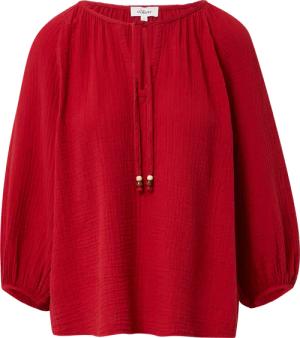 Musselin-Bluse mit Raglanärmeln und Raffung