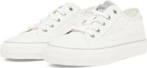 Mustang Damen Sneaker Schnürhalbschuh, weiß