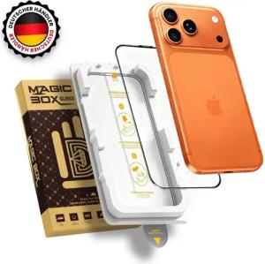 Mycotech Displayschutzfolie Premium Panzerglas Panzerfolie mit Anbringhilfe MAGICBOX Schutzglas für iPhone 16 Pro Max