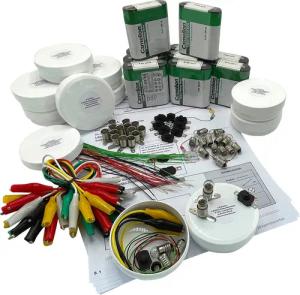 myExperimentSet Experimentierkasten "Stromkreis & Leitfähigkeit mit Arbeitsblatt", (Schul-Set, für 10 Schüler-tlg), inklusive Arbeitsblatt