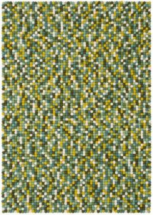 myfelt Filzkugelteppich rechteckig, 100% Schurwolle